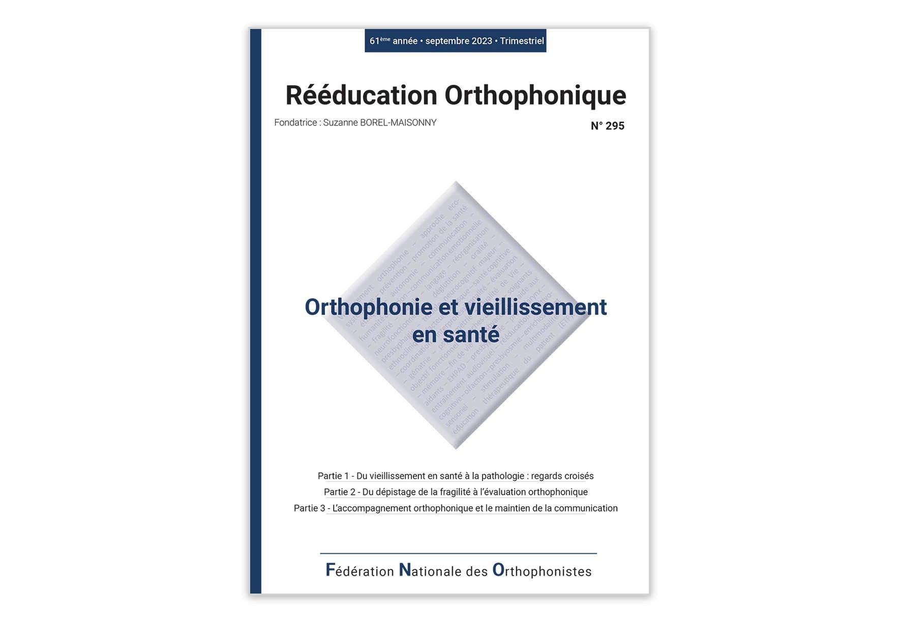 Image principale de N° 295 - Orthophonie et vieillissement en santé